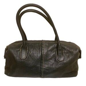 Valerie Stevens Black Leather Shoulder Bag